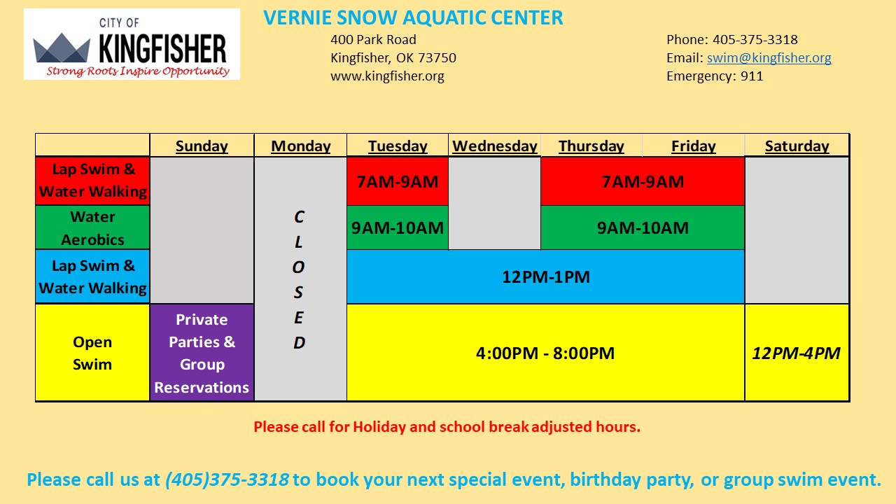 Fall Winter Spring Hours